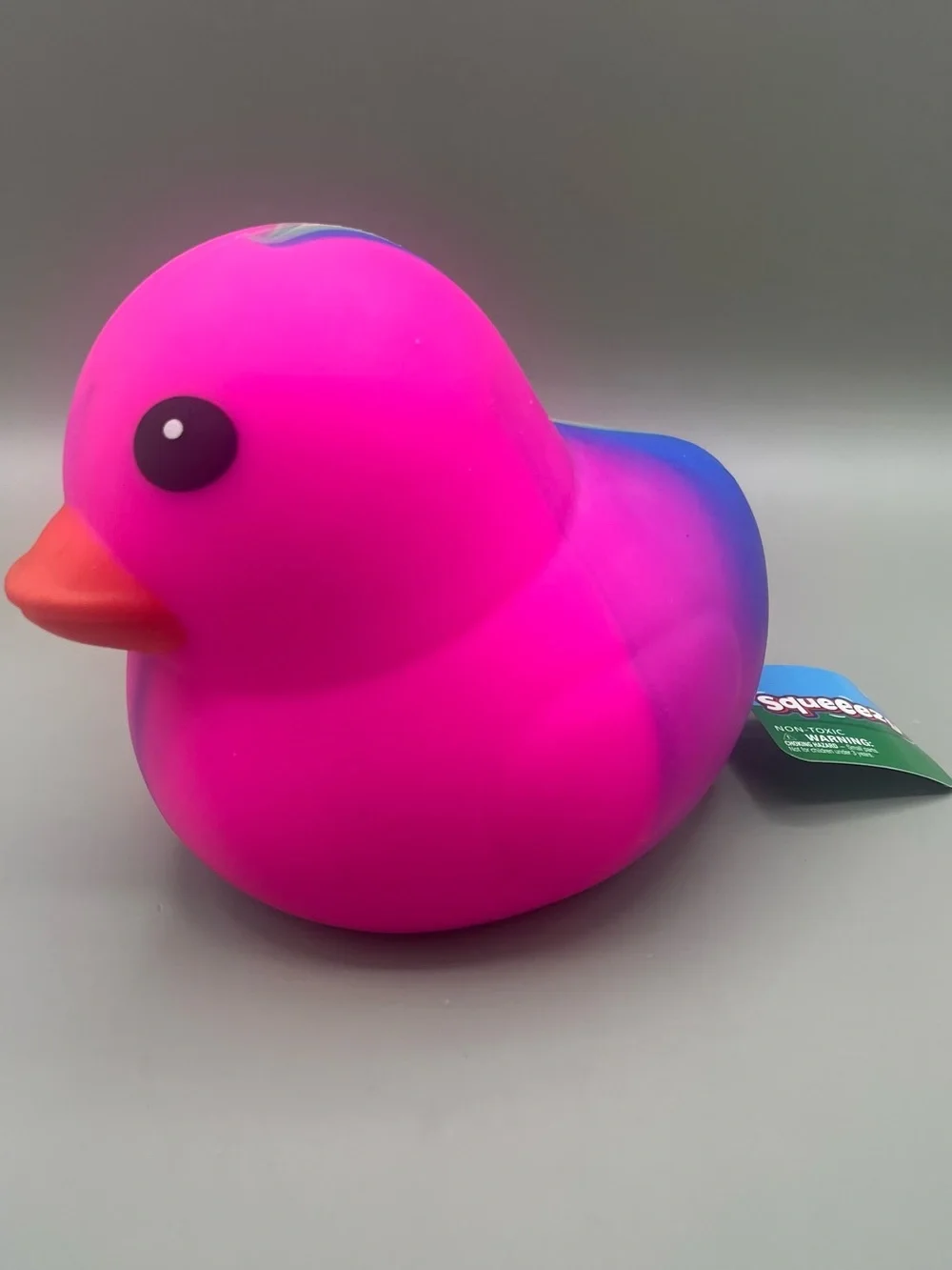 Toymendous SQUEEEZY Jumbo Squishy Duck Chick VIRAL Toy In Hot PINK Tie-Dye 🩷🌈NEW